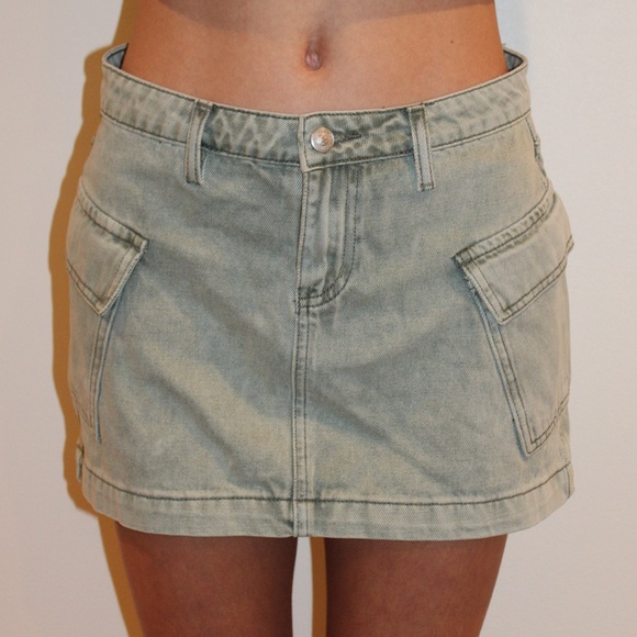 Princess Polly Dresses & Skirts - Princess Polly Zakai cargo denim mini skirt